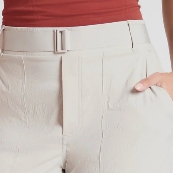 Athleta Women’s Trekkie Belted Pant Birch Grey Sz 6 - Picture 5 of 16